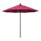 California Umbrella 9' Black Aluminum Market Patio Umbrella, Sunbrella Hot Pink 194061335383 - alternate 1